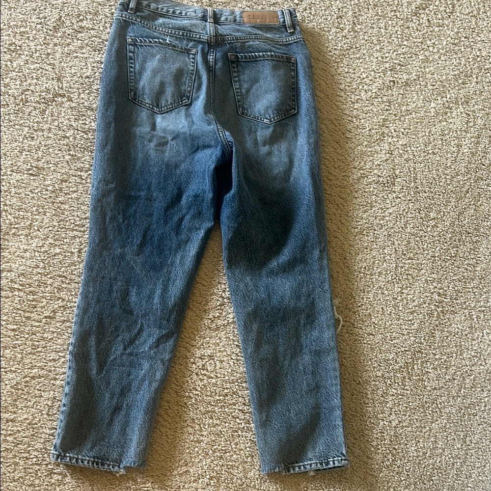 PacSun High Rise straight Distressed Med wash Button Fly Jeans womens size 27 - Picture 3 of 3